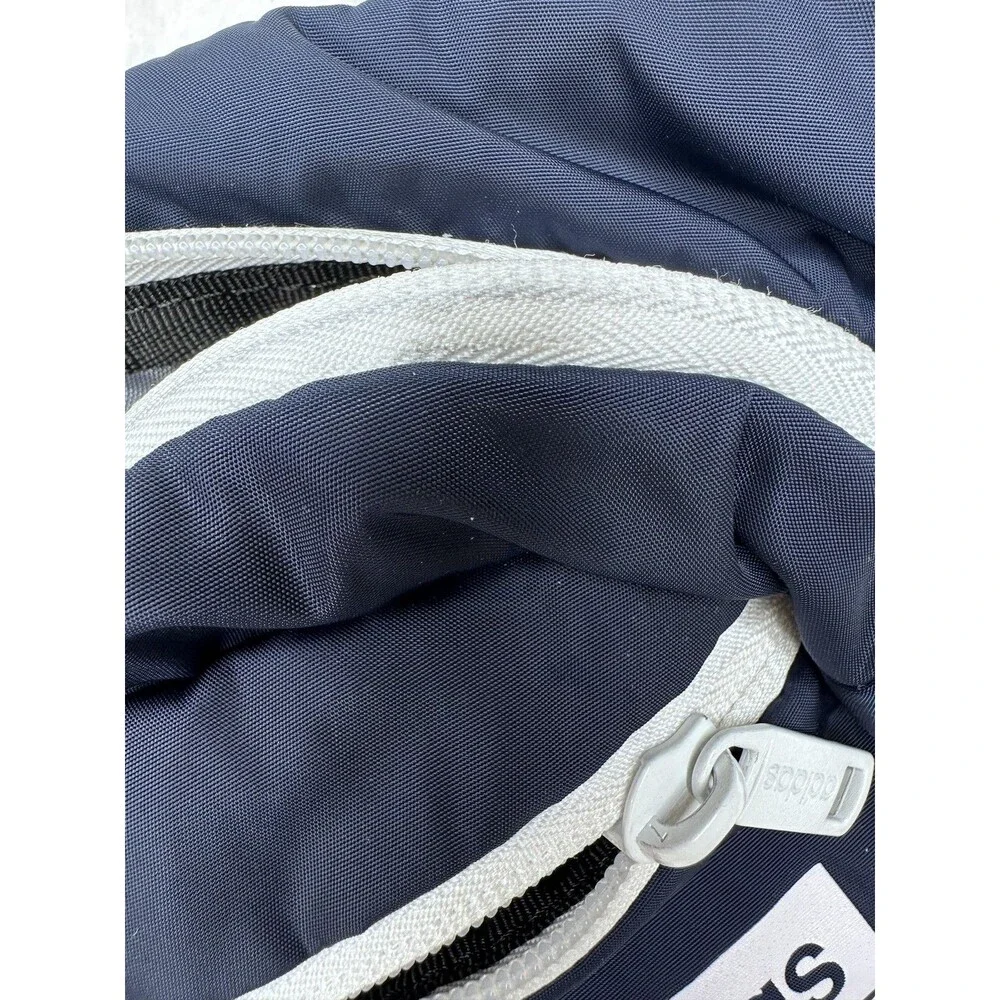 Adidas Belt Bag Mens Small Blue Padded Fanny Pack Zip Pockets Adjustable Strap